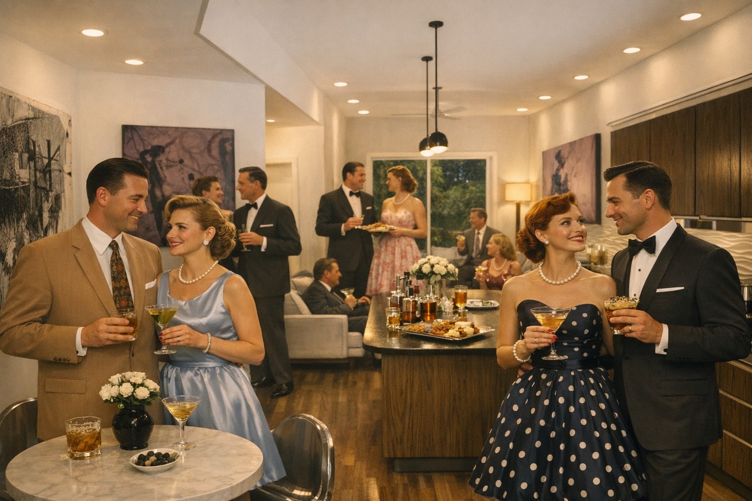 GDLP — interior kitchen gathering mid century