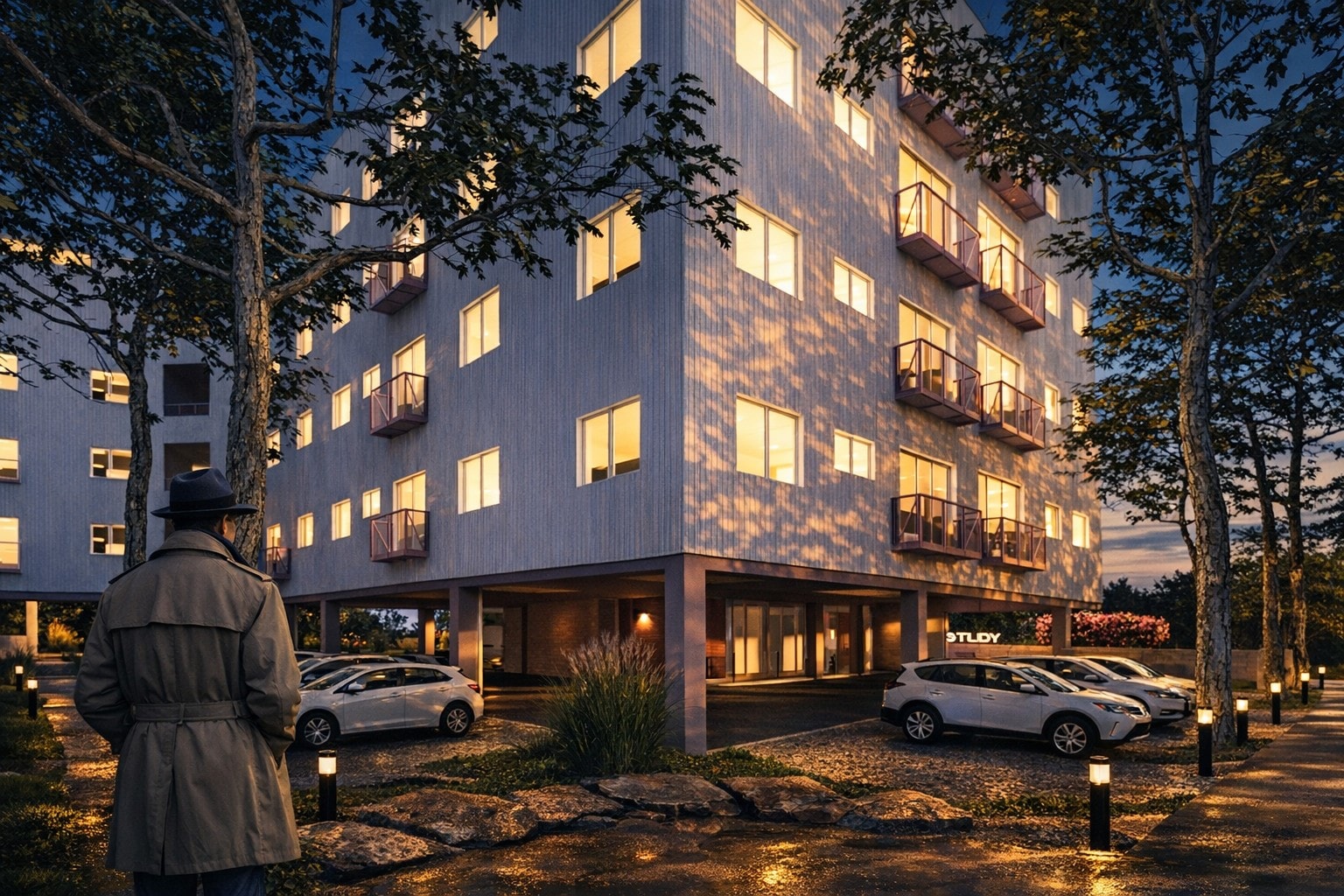 GDLP — 3D render mid century view 3